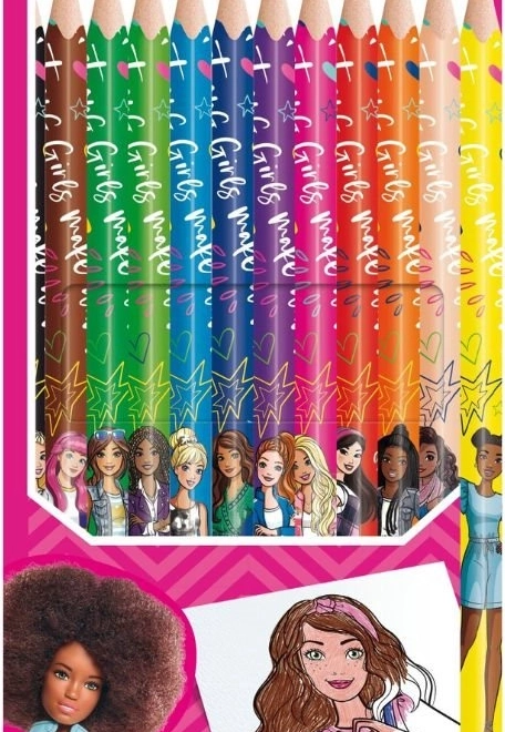 Kleurpotloden Maped met Barbie-motief, 12 stuks