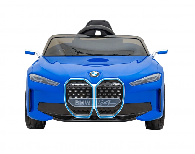 Auto BMW i4 na akumulátor pre deti biele – Modré