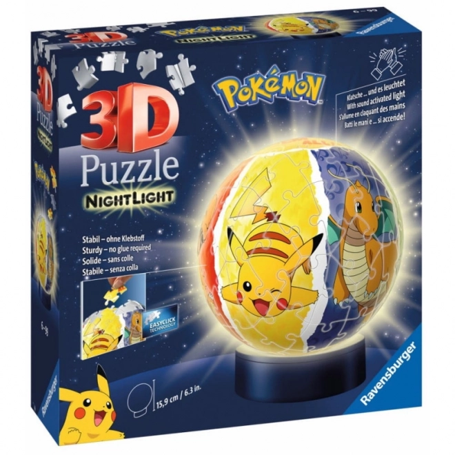 Pokemon 3D Glow Puzzle Sphere