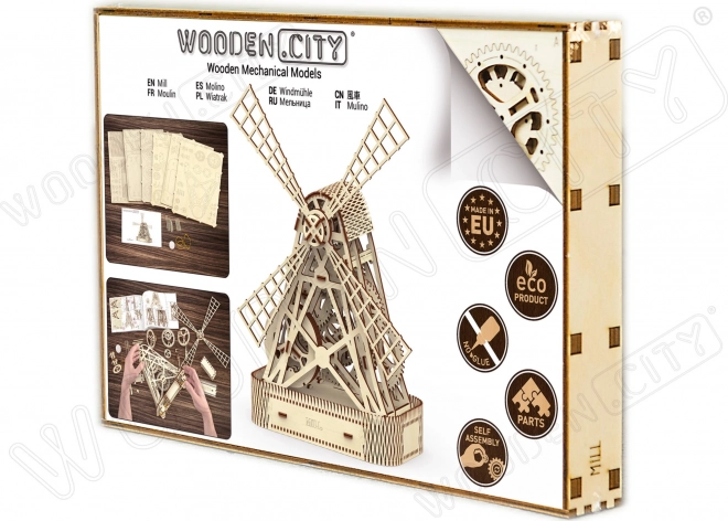 Wooden City 3D Windmill Puzzle