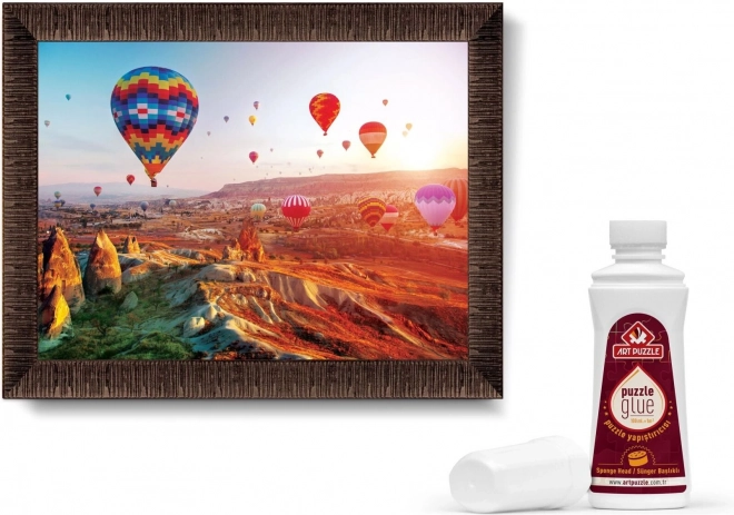 3-in-1 Balloons Over Cappadocia Puzzle with Frame and Glue