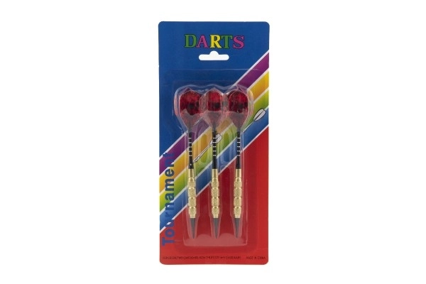 Dardi da lancio 3 pezzi metallo/plastica 15cm con teschio punta in plastica su scheda 11x25cm