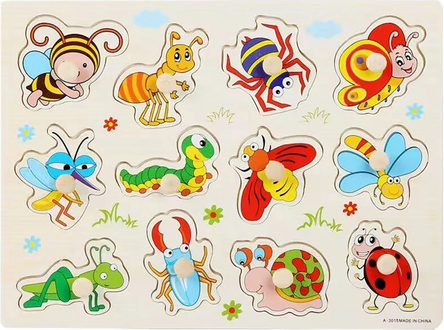 Puzzle in legno insetti 30 cm