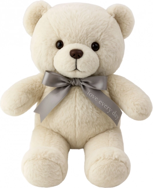 Plüschbär mit Schleife Happy Every Day Weiß 55cm