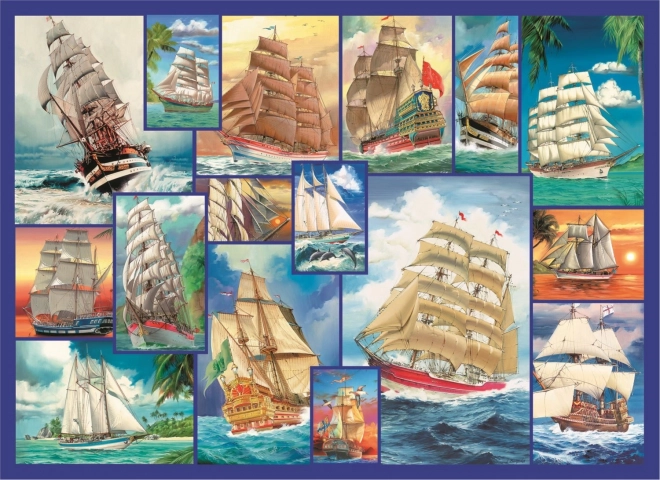 Wooden City Wooden Puzzle Sailboat 2-in-1