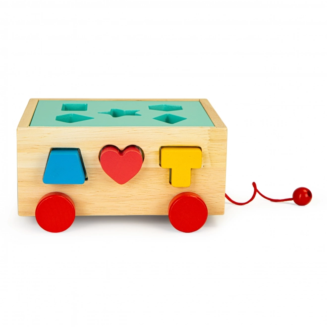 Wooden Shape Sorter Cart for Kids