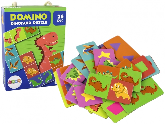 Double-Sided Dinosaur Domino Puzzle