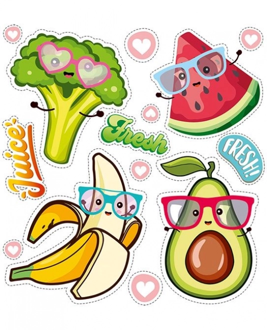 Cheerful Fruit Iron-On Patches Small Sheet