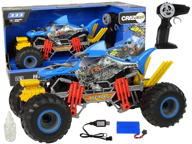 Blue Remote Controlled Shark Off-Road Car