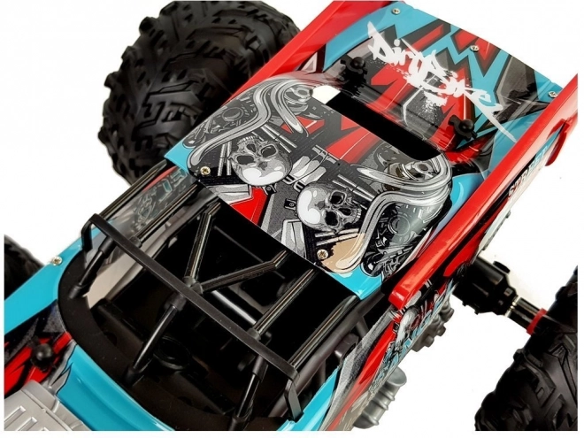 Remote Controlled Off-road Car with Large Red Wheels