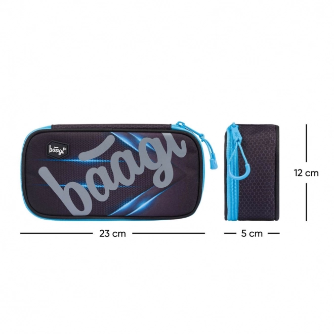 School Pencil Case Skate Bluelight