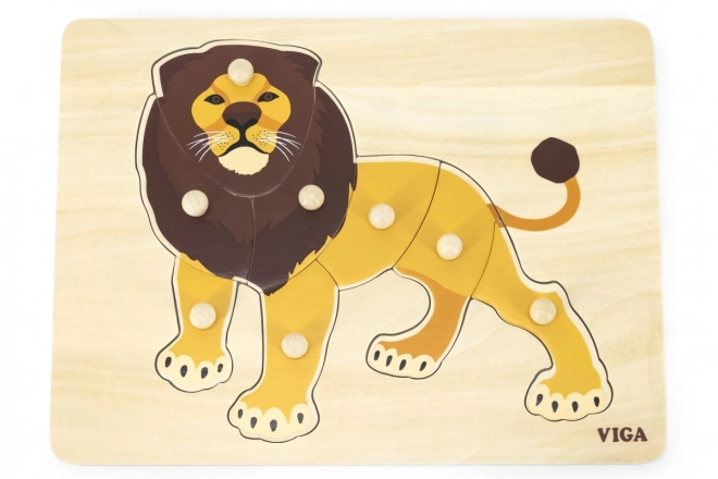 Wooden Montessori Lion Puzzle