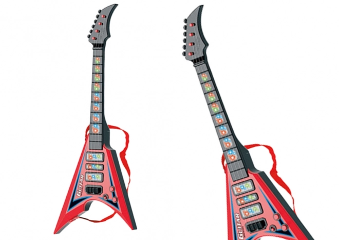 Electric Guitar for Kids with Lights and Melodies - Red