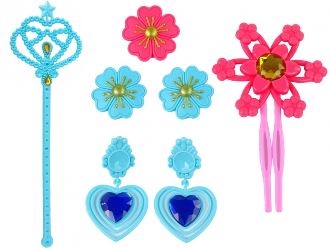 Princess Beauty Set with Blue Slippers and Accessories