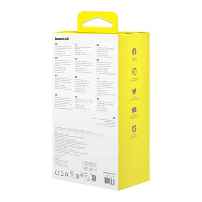 Supporto per auto con caricatore wireless Baseus LightChaser nero