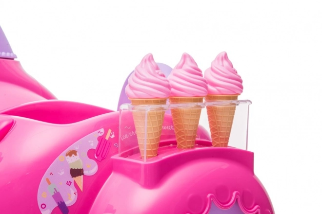 Kinder-Dreirad-Roller Eisdiele rosa