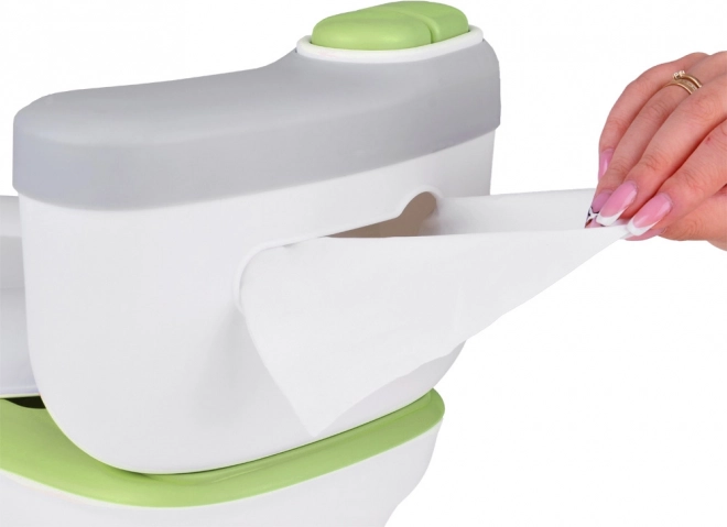 Interactive children's potty with singing button and wipe compartment