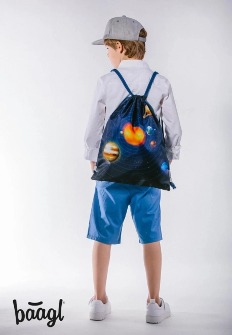 School Bag Set with Planets Design