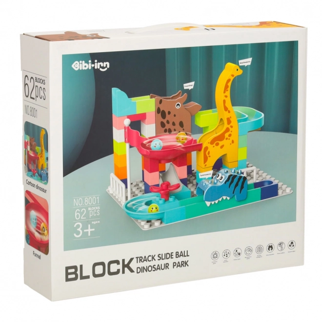 Marble Run Construction Blocks Set - 62 Pieces Bibi-Inn