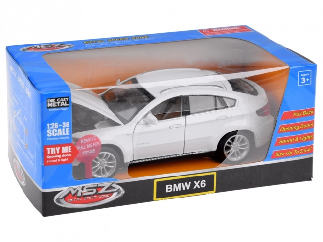 BMW X6 Metal Model Car 1:32 Scale with Lights and Sound