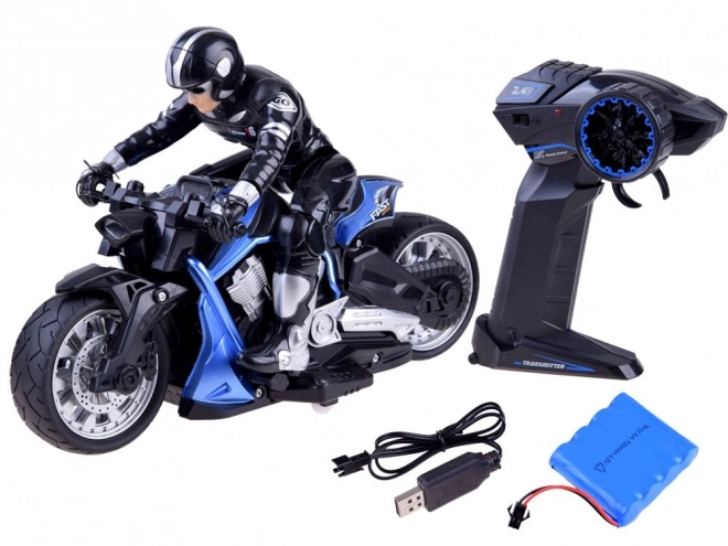 Remote Controlled Sport Motorcycle with Driver – Red