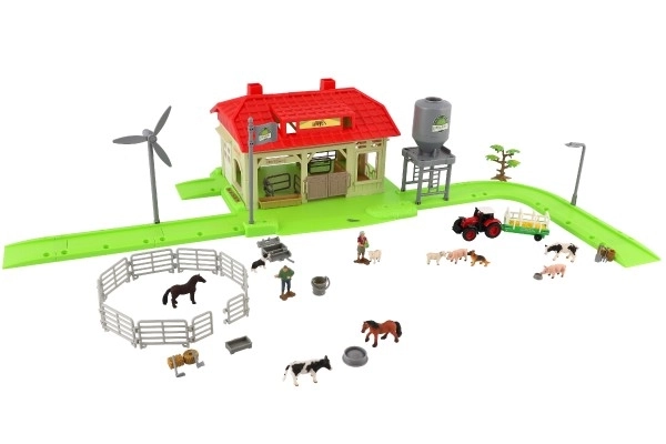 Home Farm Set with Animals and Tractor