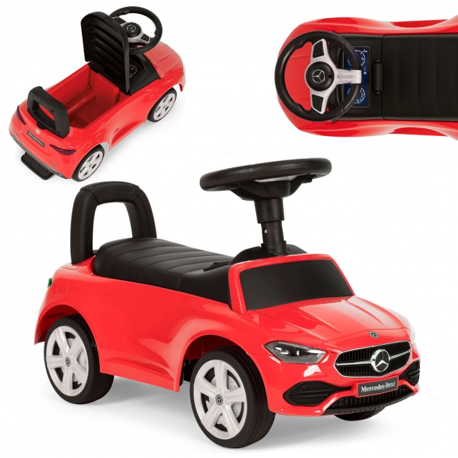 Red Mercedes Ride-On Car with Interactive Steering Wheel Sounds