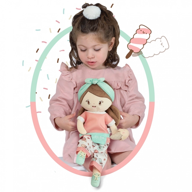 Sweet Plush Doll with Cradle