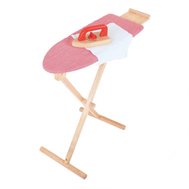 Wooden Ironing Board with Iron Set