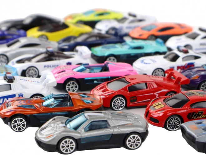 Set of Aluminum Toy Cars - Sports and Police Cars