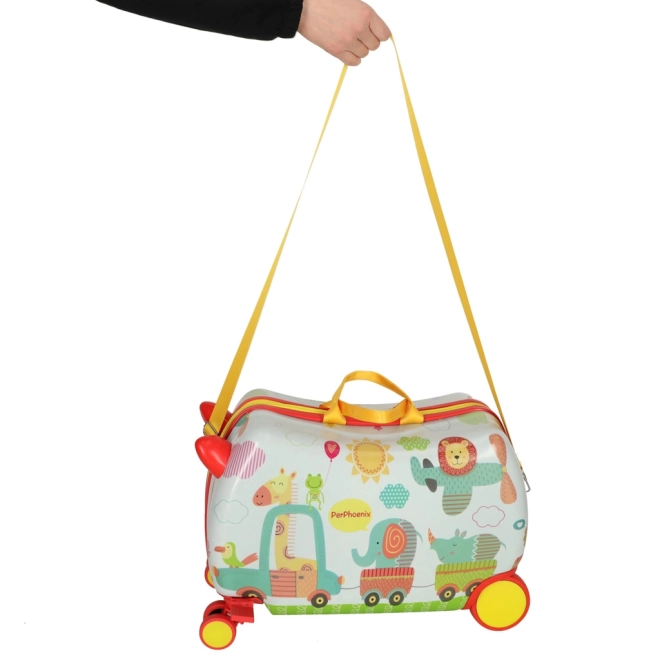 Colorful Animal Roll-On Kids Suitcase