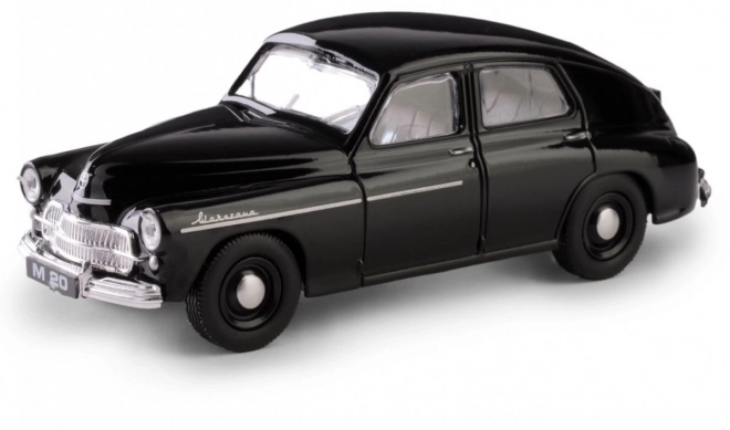 Vintage PRL Warsaw Model Car - Black