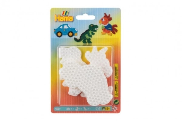 Iron-On Bead Pegboards Set - Car, Parrot & Dinosaur