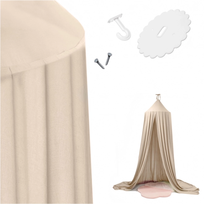 Beige Hanging Tipi Tent Canopy