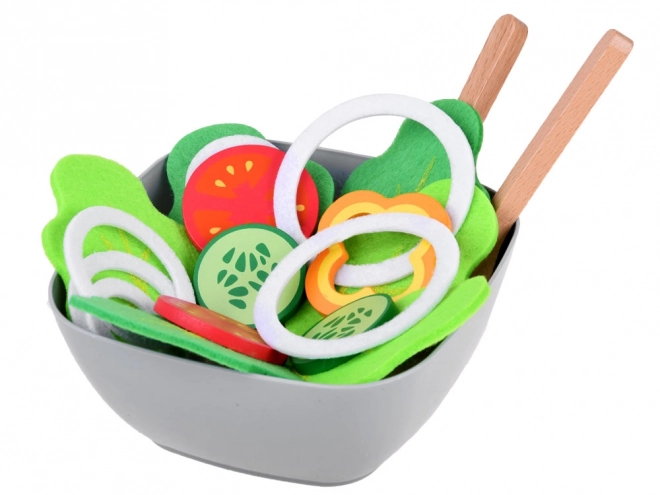 Wooden Salad Bowl Set for Kids