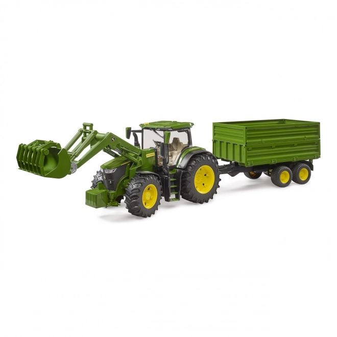 Bruder John Deere Tractor with Loader and Tandem Trailer