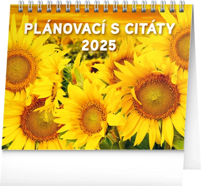 Notique Desk Calendar Sunflowers with Quotes 2025