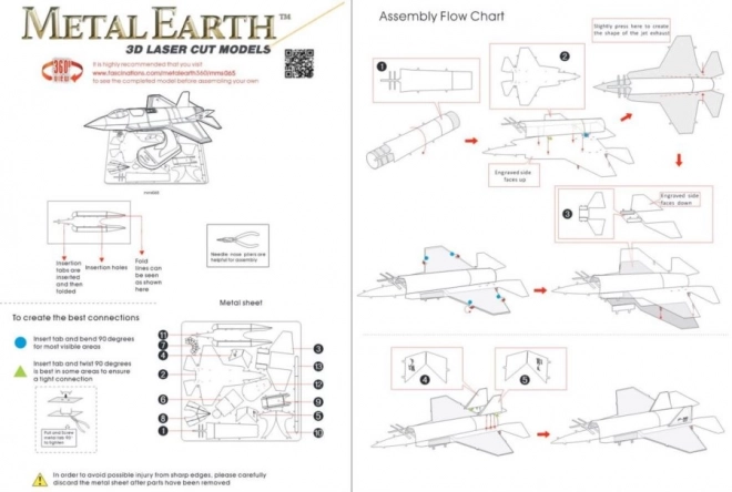 Metal Earth F-35 Lightning II Fighter Jet 3D Puzzle