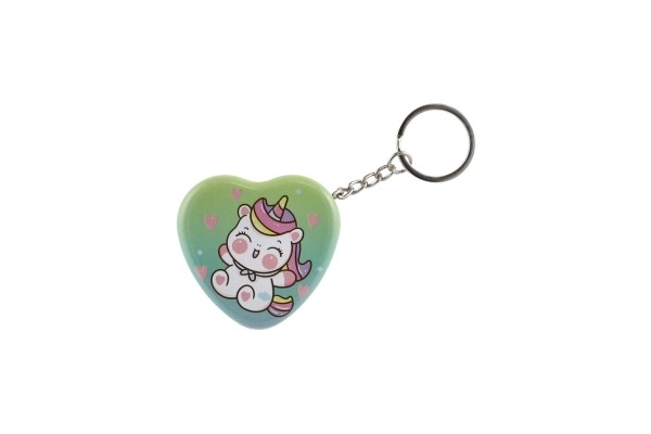 Heart-Shaped Unicorn Metal Keychain Box