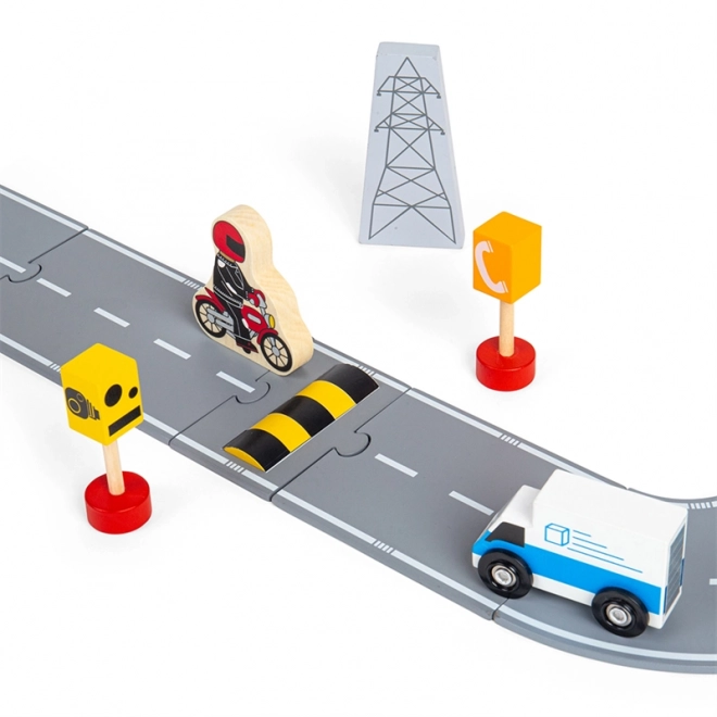 Wooden Road Accessory Set Bigjigs Rail