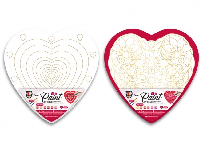 Paint by Numbers Heart Set