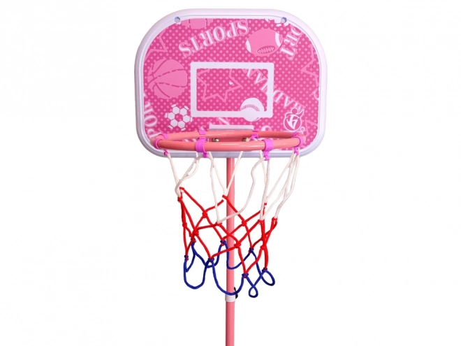 Children's Pink Basketball Hoop Garden Set 170 cm