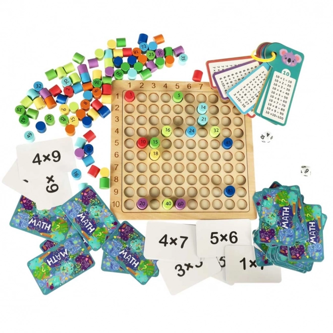 Educational Wooden Multiplication Board Game