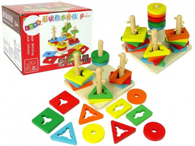 Wooden Educational Shape Sorter Puzzle Blocks