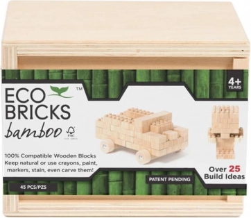 Set di costruzioni in legno 45 pezzi in scatola