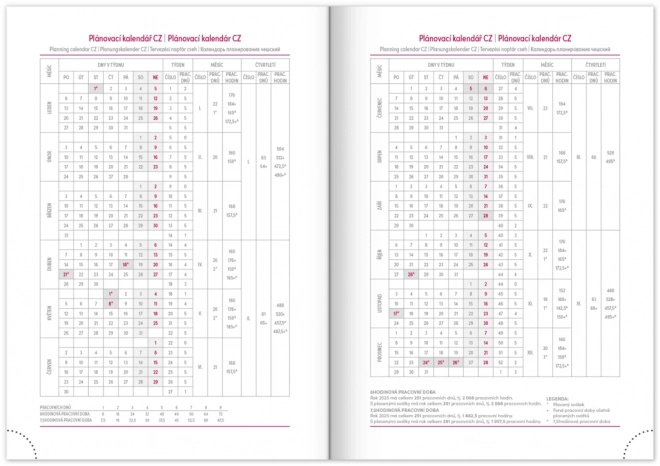 Weekly Planner Aprint Top 2025 Black