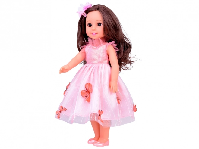 Beautiful Doll in Pink Ball Gown with Butterflies