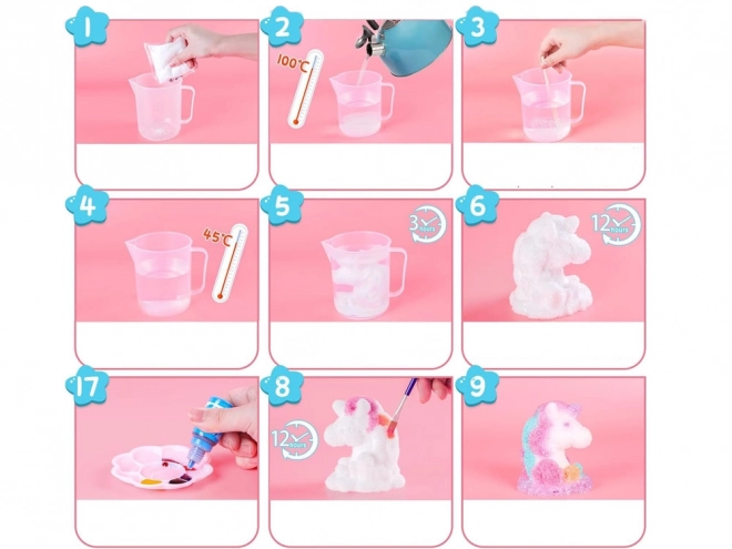 Magical Unicorn Crystal Growing Kit with Paint