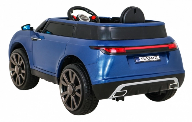 Super-S elektrické auto pre deti + Diaľkové ovládanie + Pomalý štart + EVA kolesá + Zvuky Svetlá – Modré
