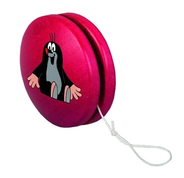 Red Yo-Yo with Seated Mole Character